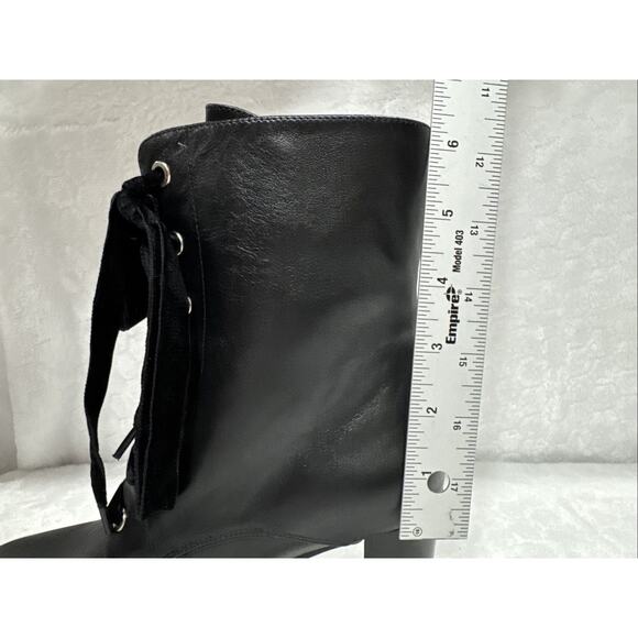 Matiko Emma Boots Black Leather Lace Up Heeled US Size: 7.5-8 (EU 38) Whimsical - Picture 9 of 12